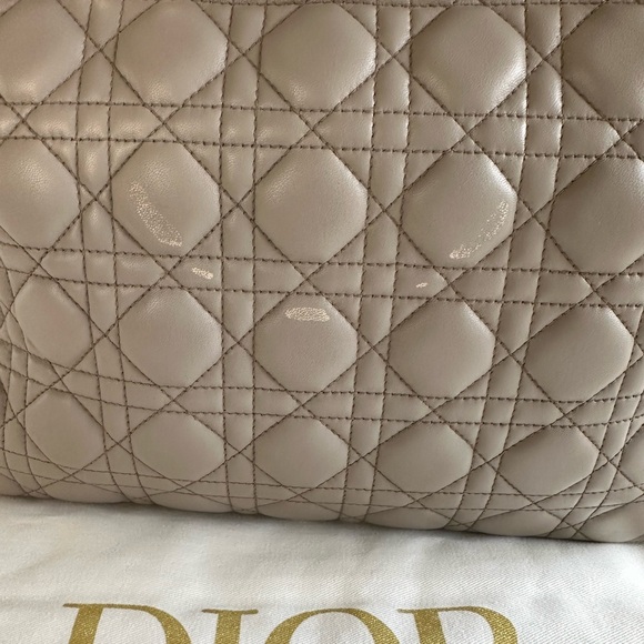 Dior Lady Dior bag Tote Bag grey color - Picture 4 of 13